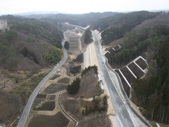 あぶくま高原道路 完成空撮